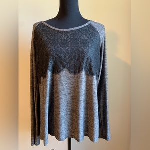 Maurice’s Black Lace layered top size L
